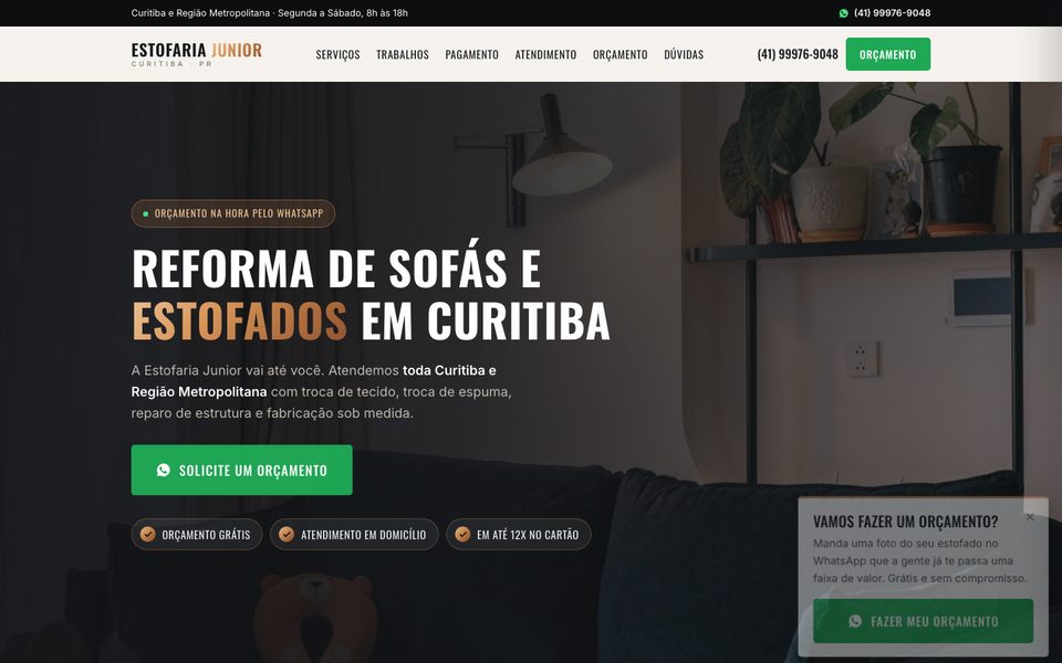 Site Estofaria Junior