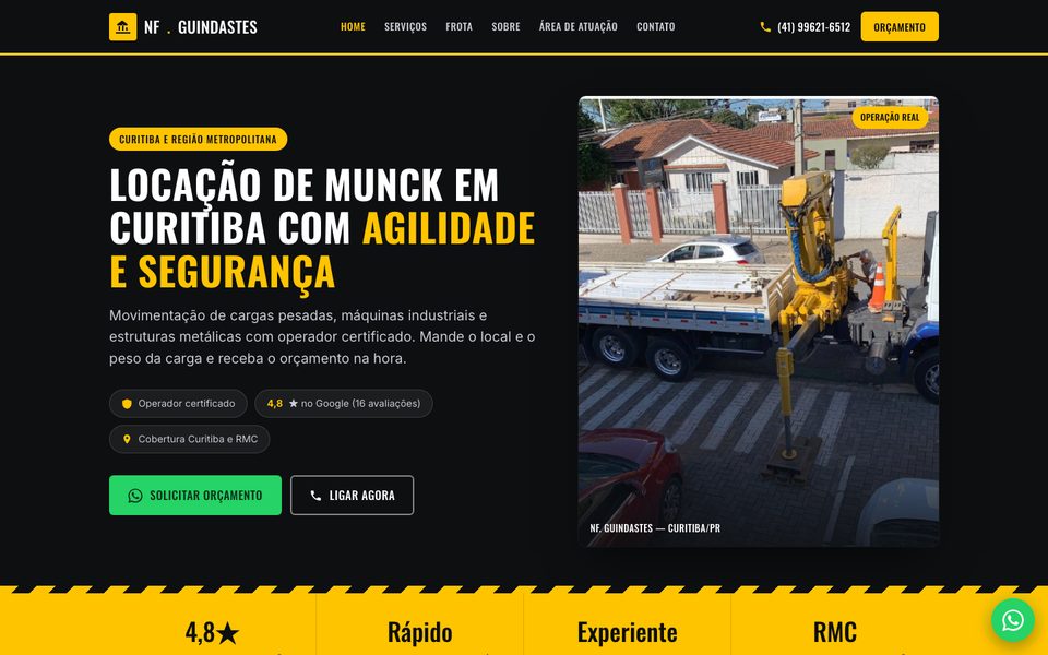 Site NF. Guindastes